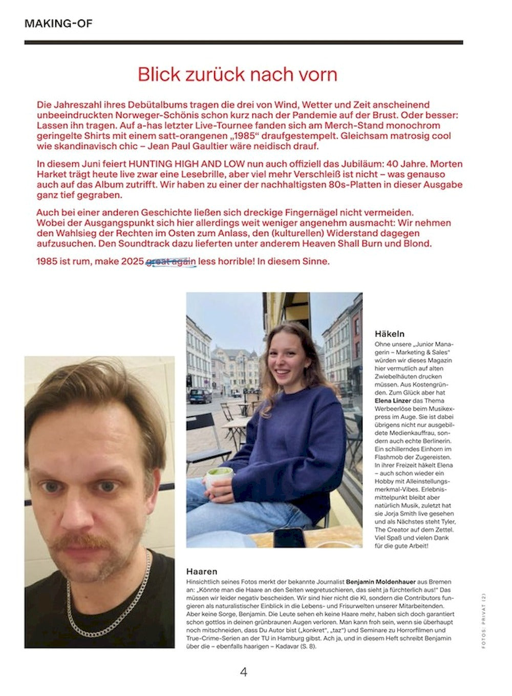 Musikexpress Magazin Deutschland 2025-06 Morten Harket Aha Lana Del Ray