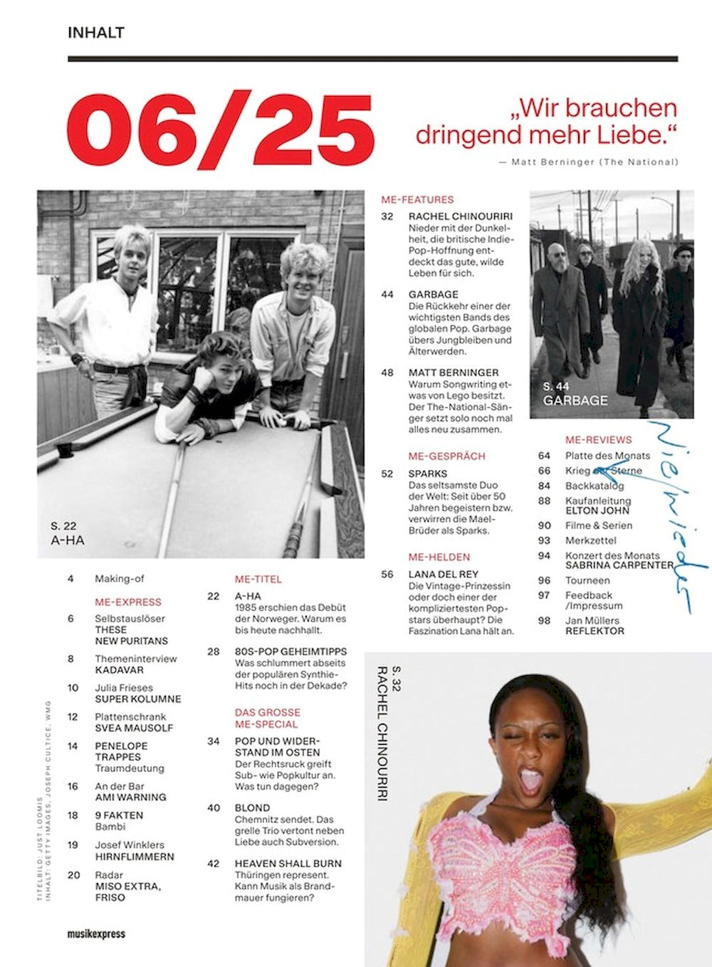 Musikexpress Magazin Deutschland 2025-06 Morten Harket Aha Lana Del Ray