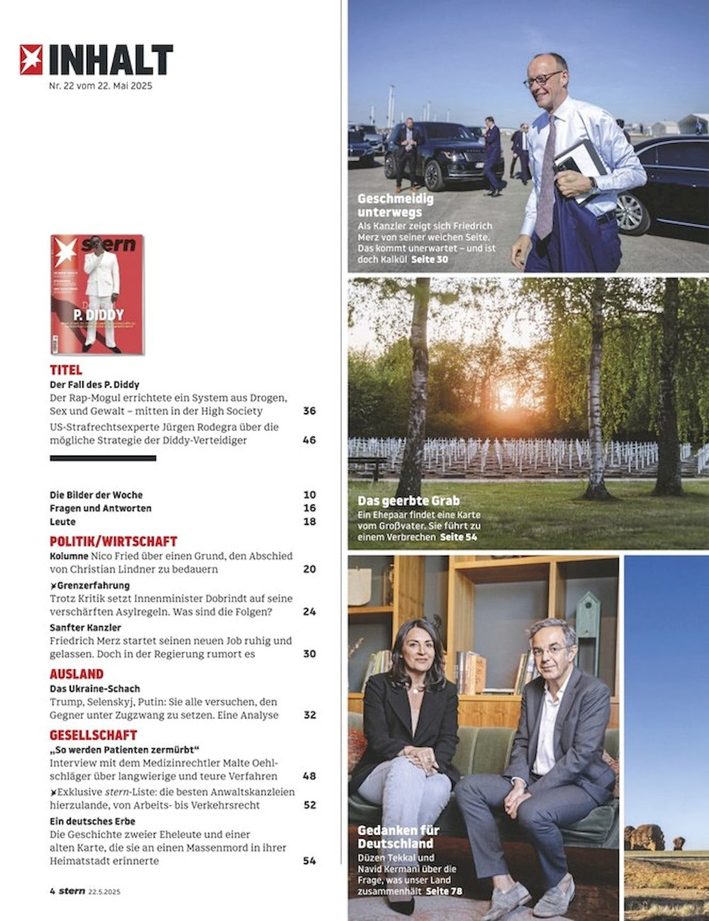 Stern Magazin Deutschland 2025-22 P. Diddy Puff Daddy Sean John Combs