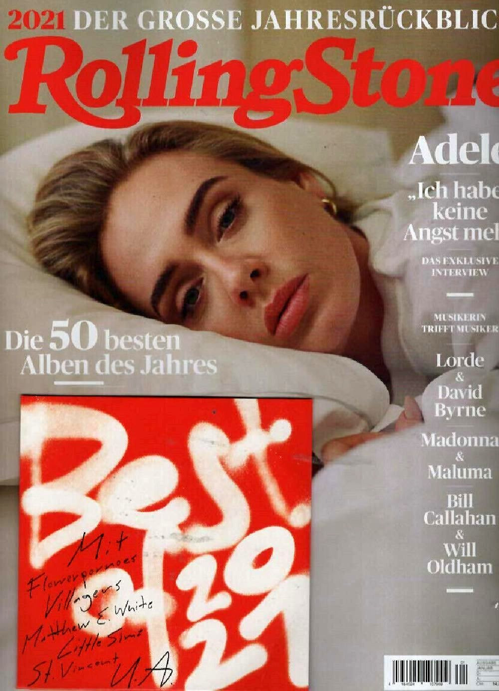 Rolling Stone Magazin Deutschland 2022-01 Adele Lorede #327 + CD