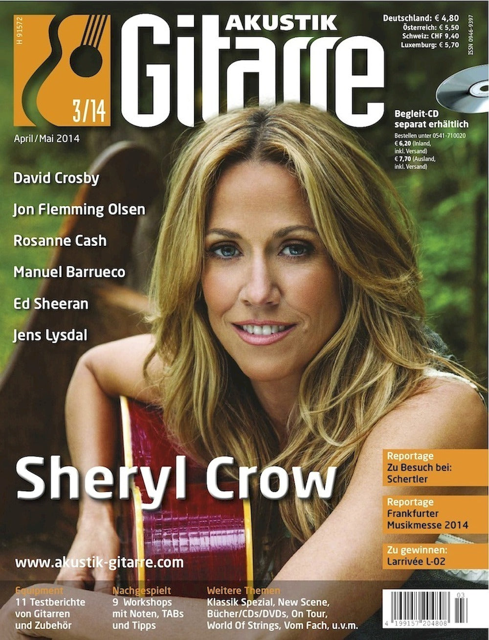 Akustik Gitarre Magasin Tyskland 2014-03 Sheryl Crow David Crosby Rosanne Cash