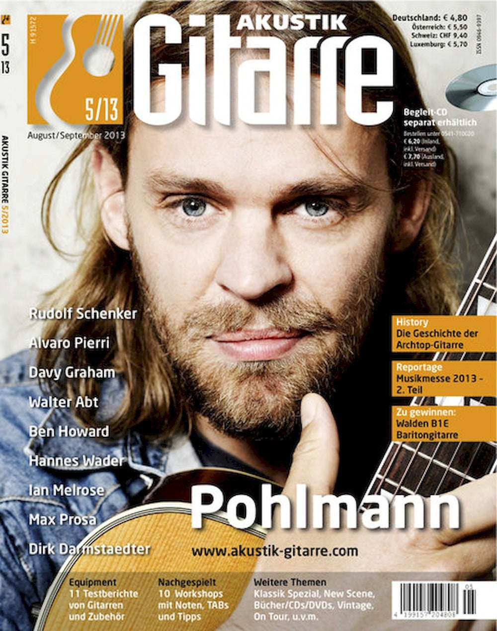 Akustik Gitarre Magazin Deutschland 2013-05 Rudolf Schenker Alvaro Pierri Davy Graham Walter Abt Ben Howard