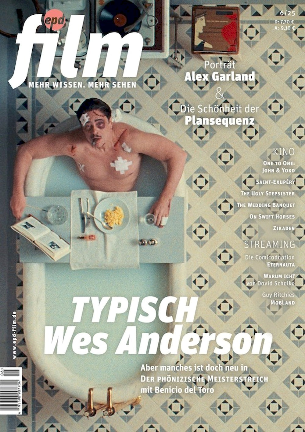EPD Film Magazin Deutschland 2025-06 Benicio Del Toro Wes Anderson Alex Garland