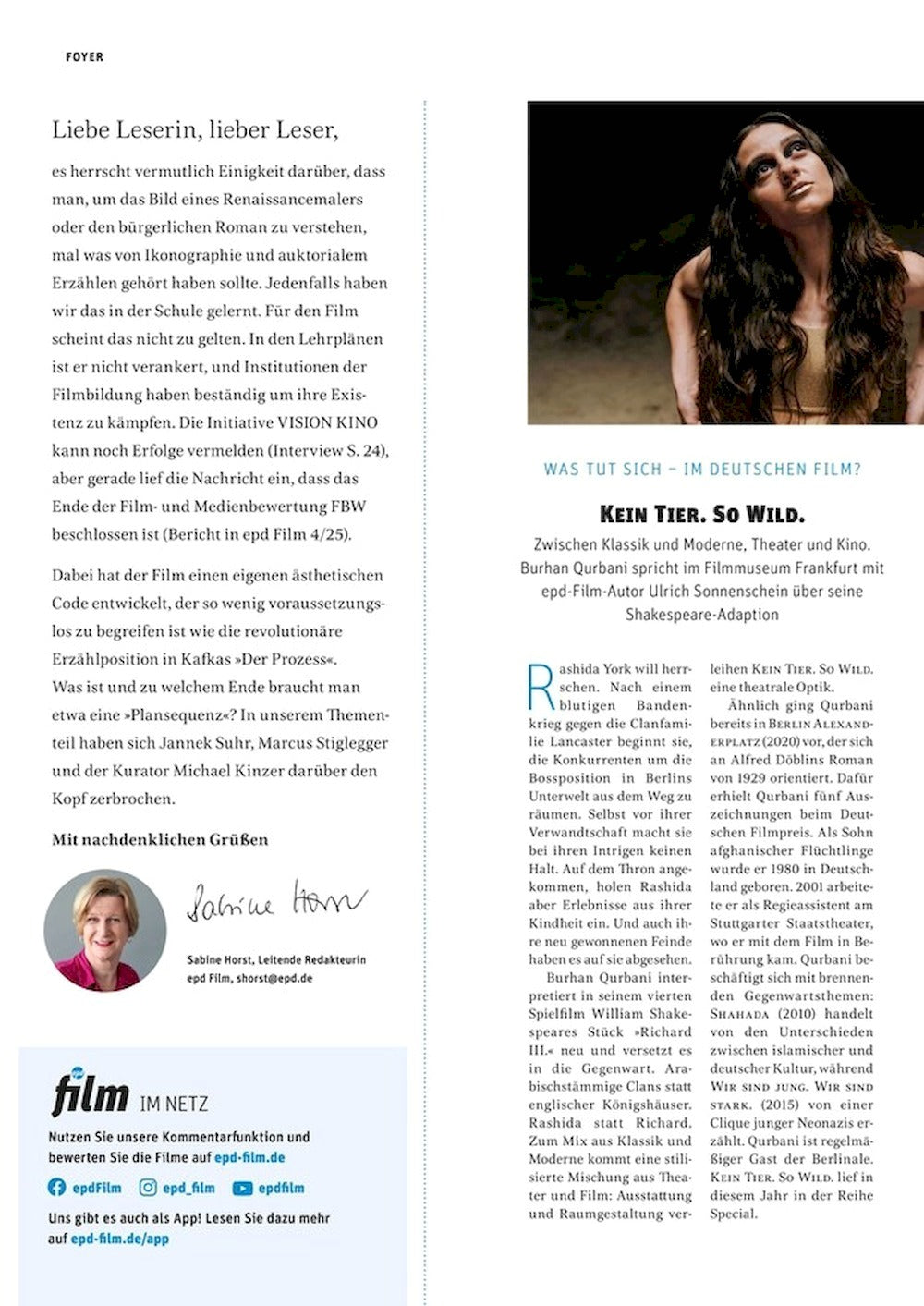 EPD Film Magazin Deutschland 2025-06 Benicio Del Toro Wes Anderson Alex Garland