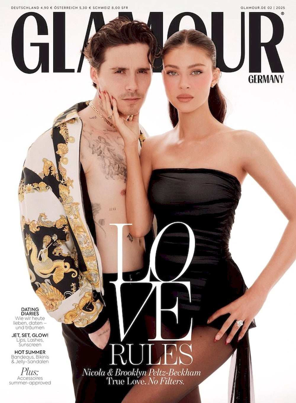 Glamour Magazin Deutschland 2025-02 Nicola Peltz Brooklyn Beckham