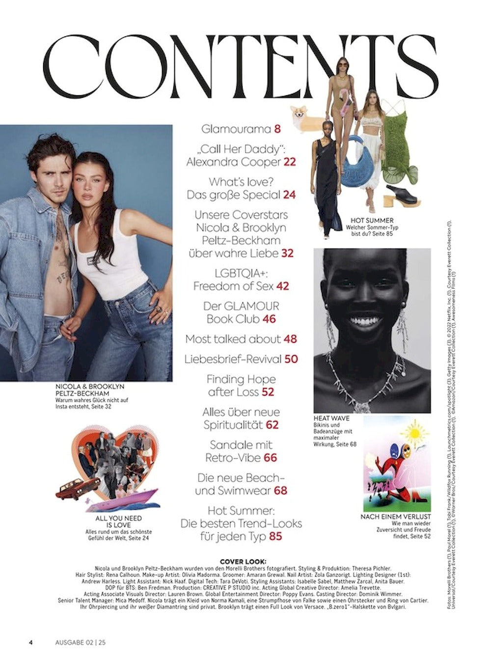 Glamour Magazin Deutschland 2025-02 Nicola Peltz Brooklyn Beckham
