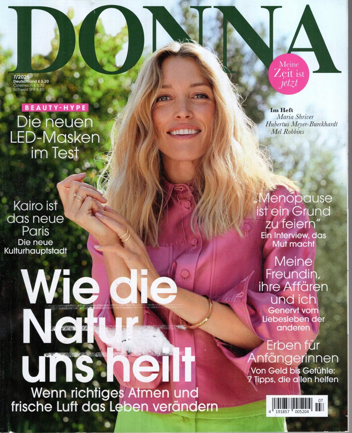 Donna Magazin Deutschland 2025-07 Olivia Garson Mel Robbins Maria Shriver