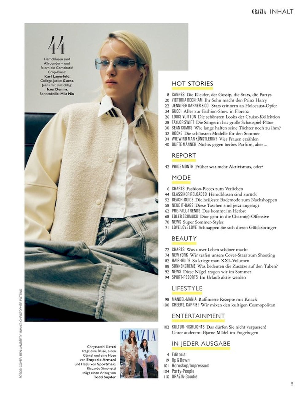 Grazia Magazin Deutschland 2025-13 Riccardo Simonetti Chryssanthi Kavazi
