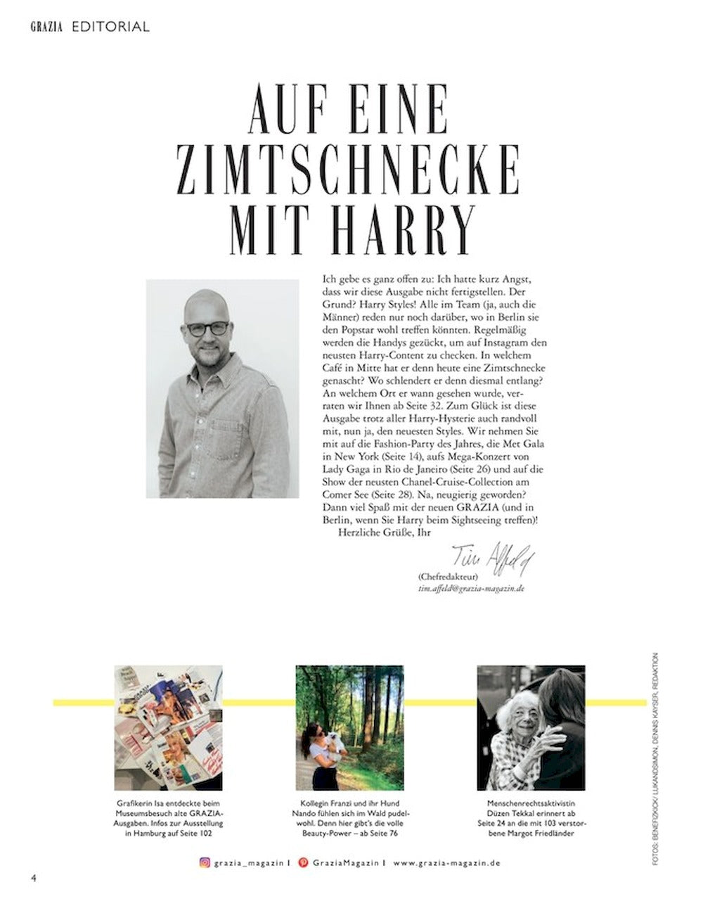 Grazia Magazin Deutschland 2025-12 Kim Riekenberg Lady Gaga Harry Styles