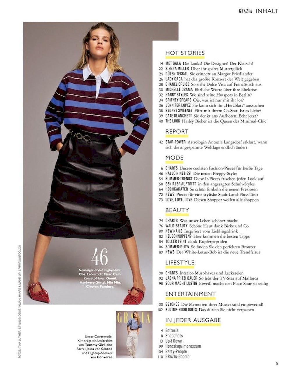 Grazia Magazin Deutschland 2025-12 Kim Riekenberg Lady Gaga Harry Styles