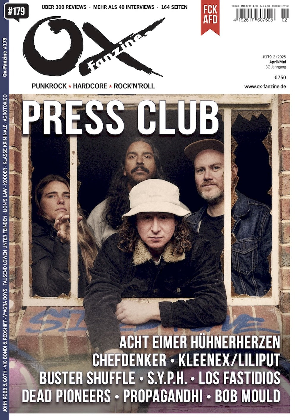 Ox Fanzine Deutschland 2025-01 Press Club Bob Mould Acht Eimer Hühnerherzen #179