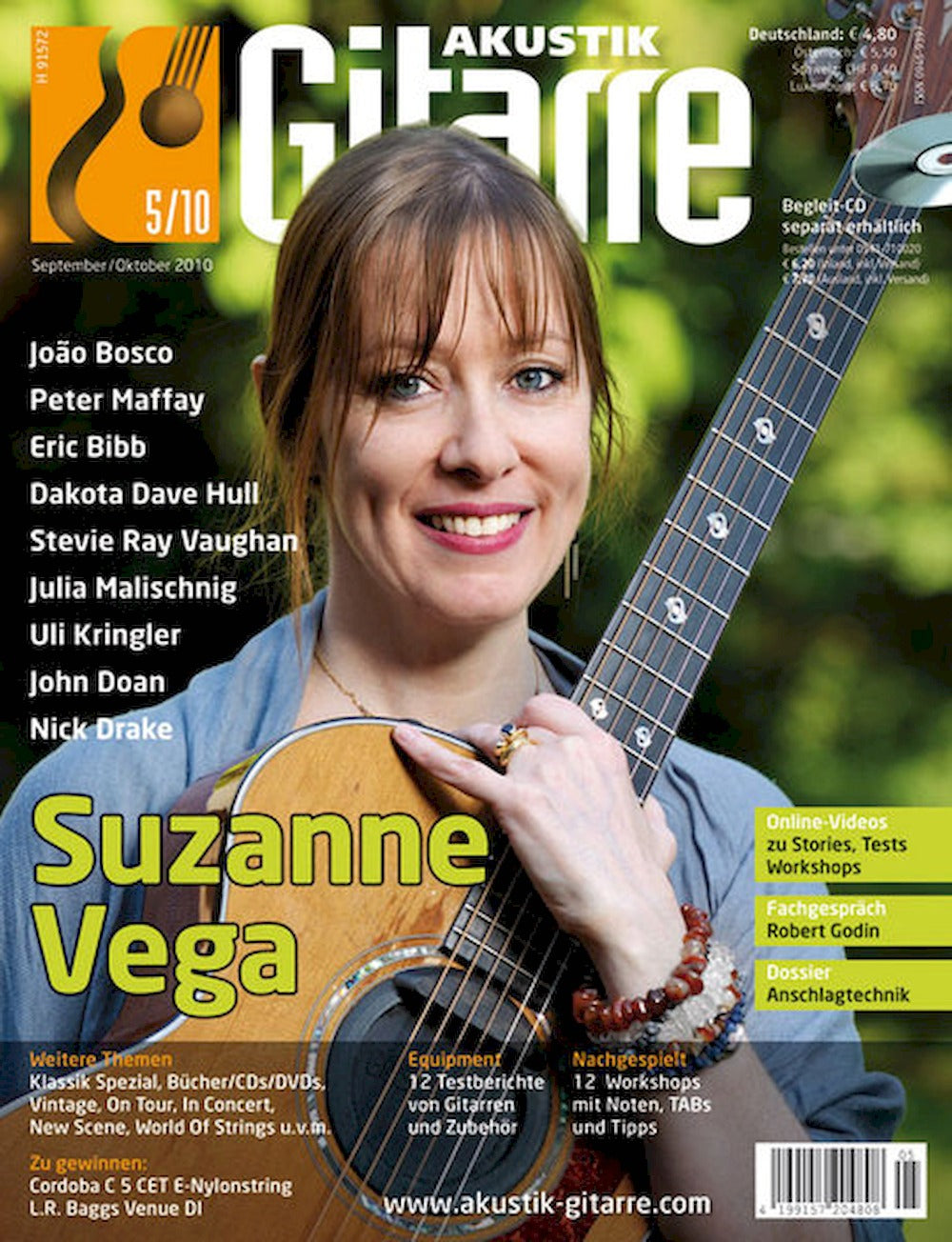 Akustik Gitarre Magazin Deutschland 2010-05 Suzanne Vega João Bosco Peter Maffay Eric Bibb Dakota Dave Hull