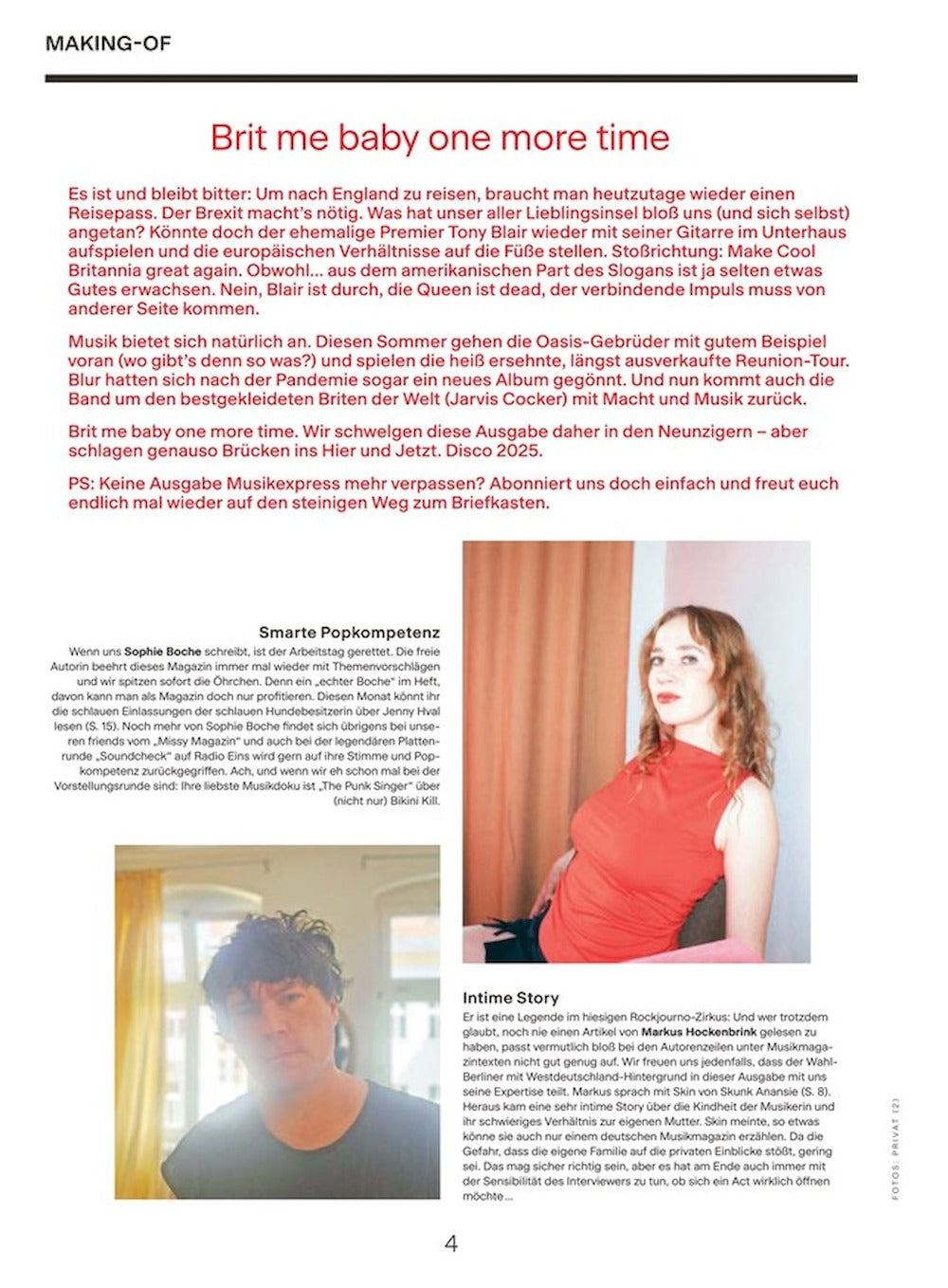 Musikexpress Magazin Deutschland 2025-07 Pulp Little Simz Billie Eilish