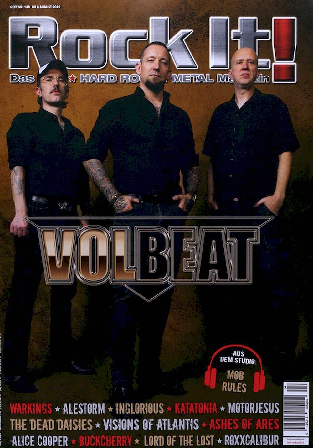 Rock It Magasin Tyskland 2025-07+08 Volbeat Warkings Alestorm Originaludgave