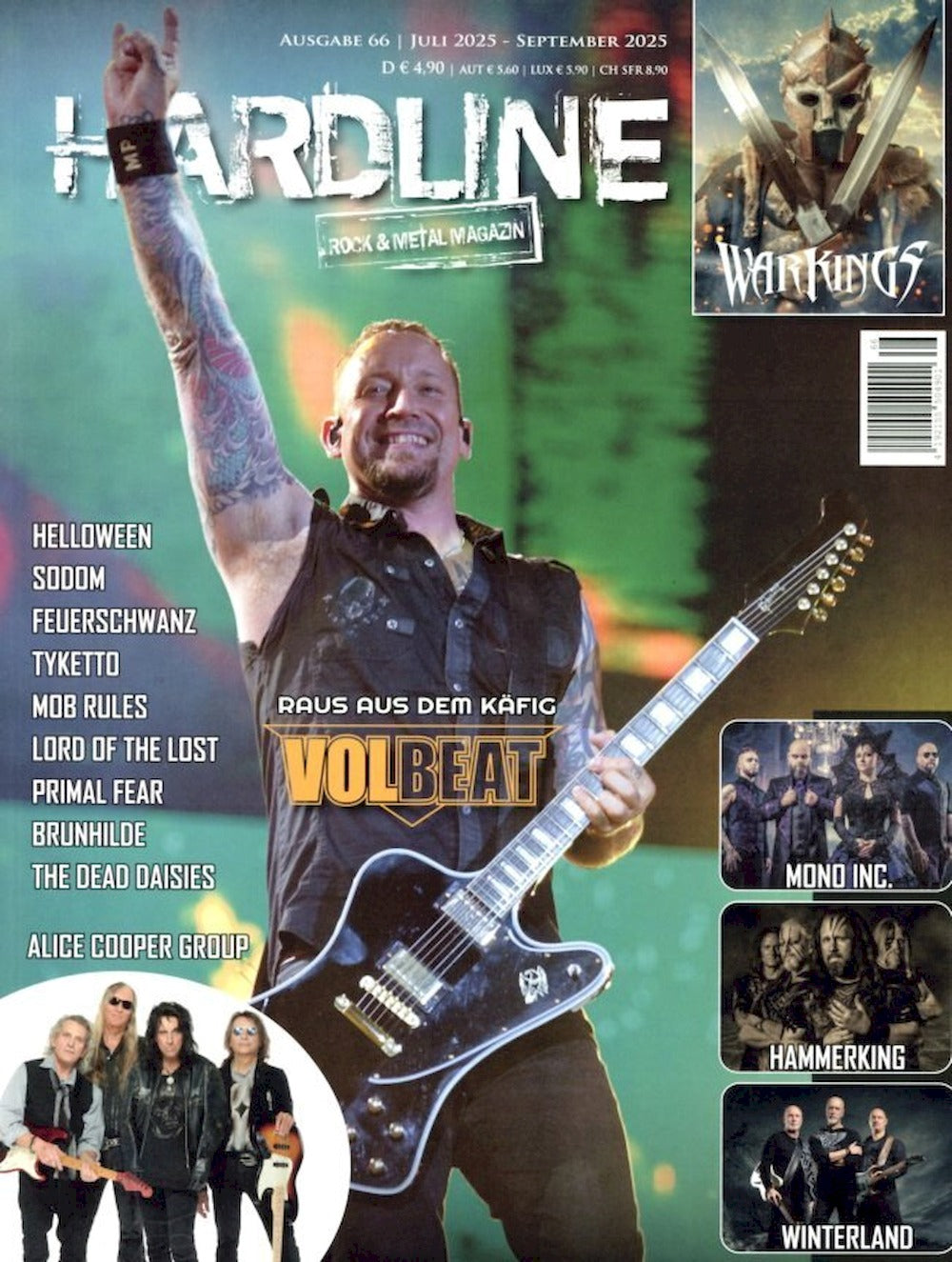 Hardline Magazine Allemagne 2025-07 – +08 Volbeat Helloween Sodom – Édition originale