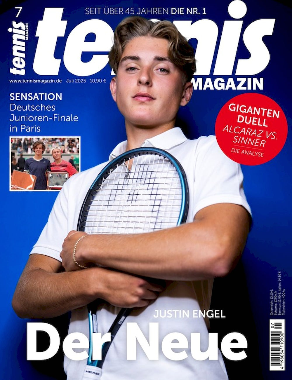 Tennis Tijdschrift Duitsland 2025-07 Justin Engel Originele uitgave