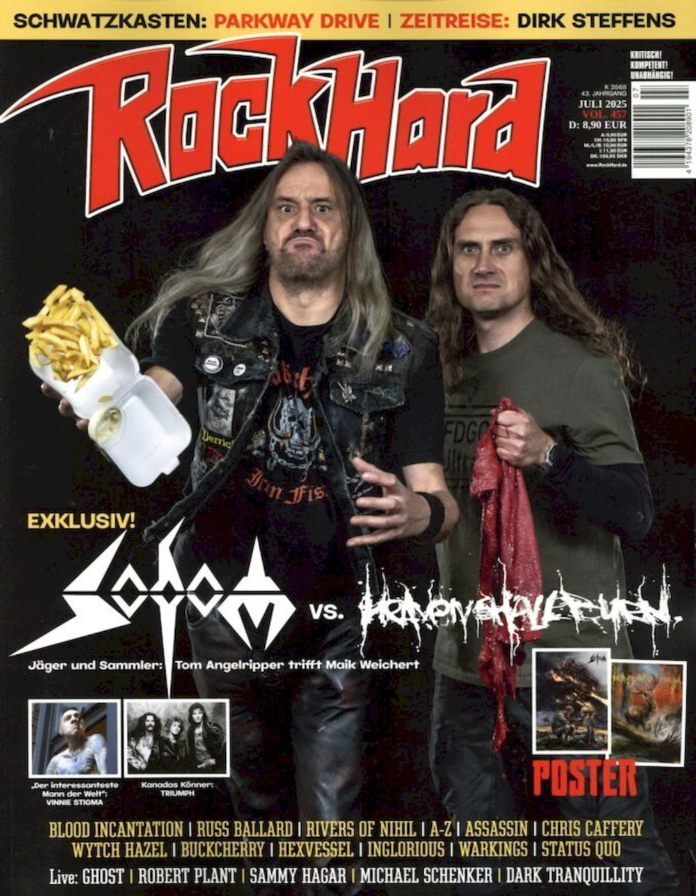 Rock Hard Magasin Tyskland 2025-07 #457 Sodom Heaven Shall Burn