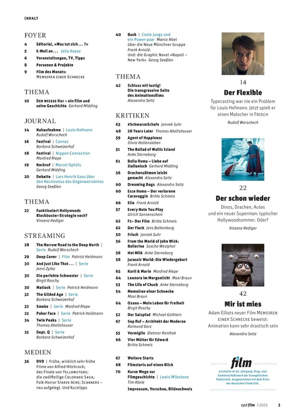 EPD Film Magazine Germany 2025-07 Jaws Louis Hofmann