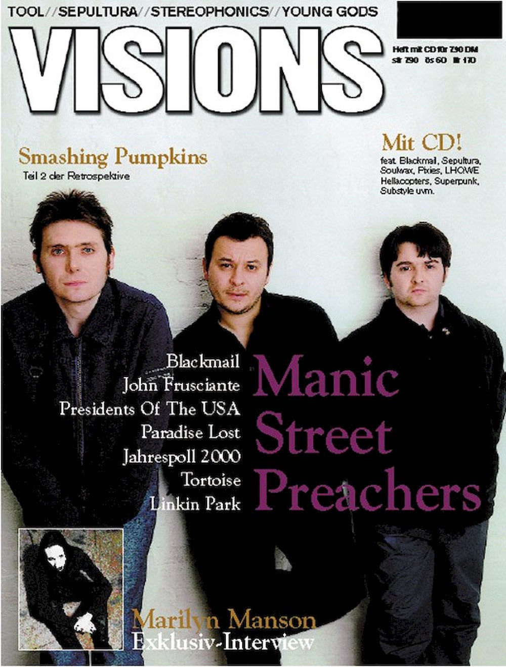 Visions Magazin Deutschland 2001-03 Manic Street Preachers Marilyn Manson #96