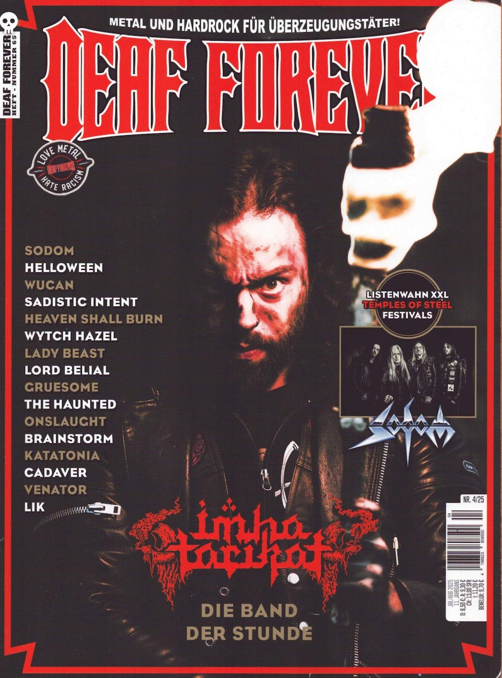 Deaf Forever Lehti Saksa 2025-04 – Imha Tarikat Sodom Helloween – Alkuperäinen painos