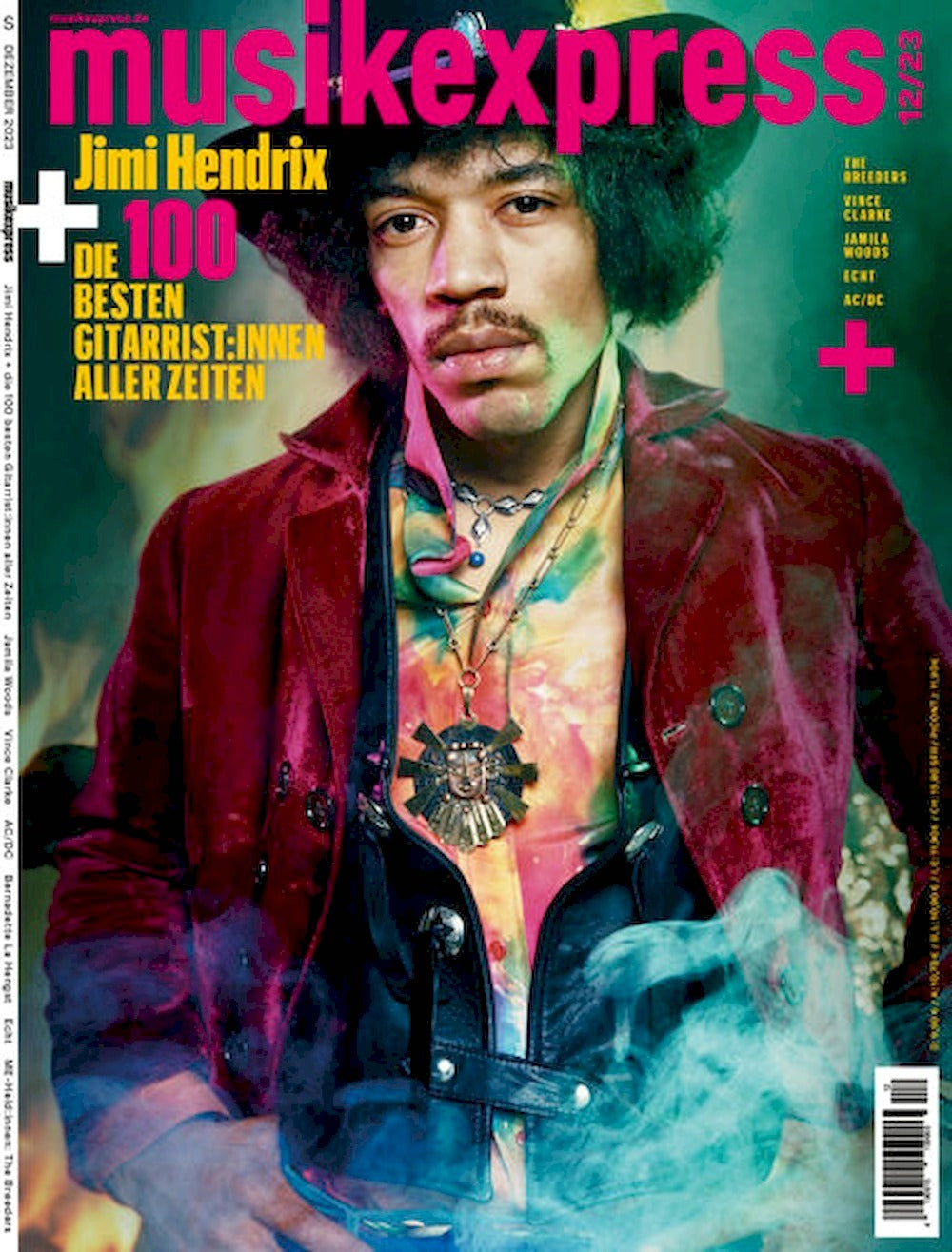 Musikexpress Lehti Saksa 2023-12 Jimi Hendrix Echt ACDC