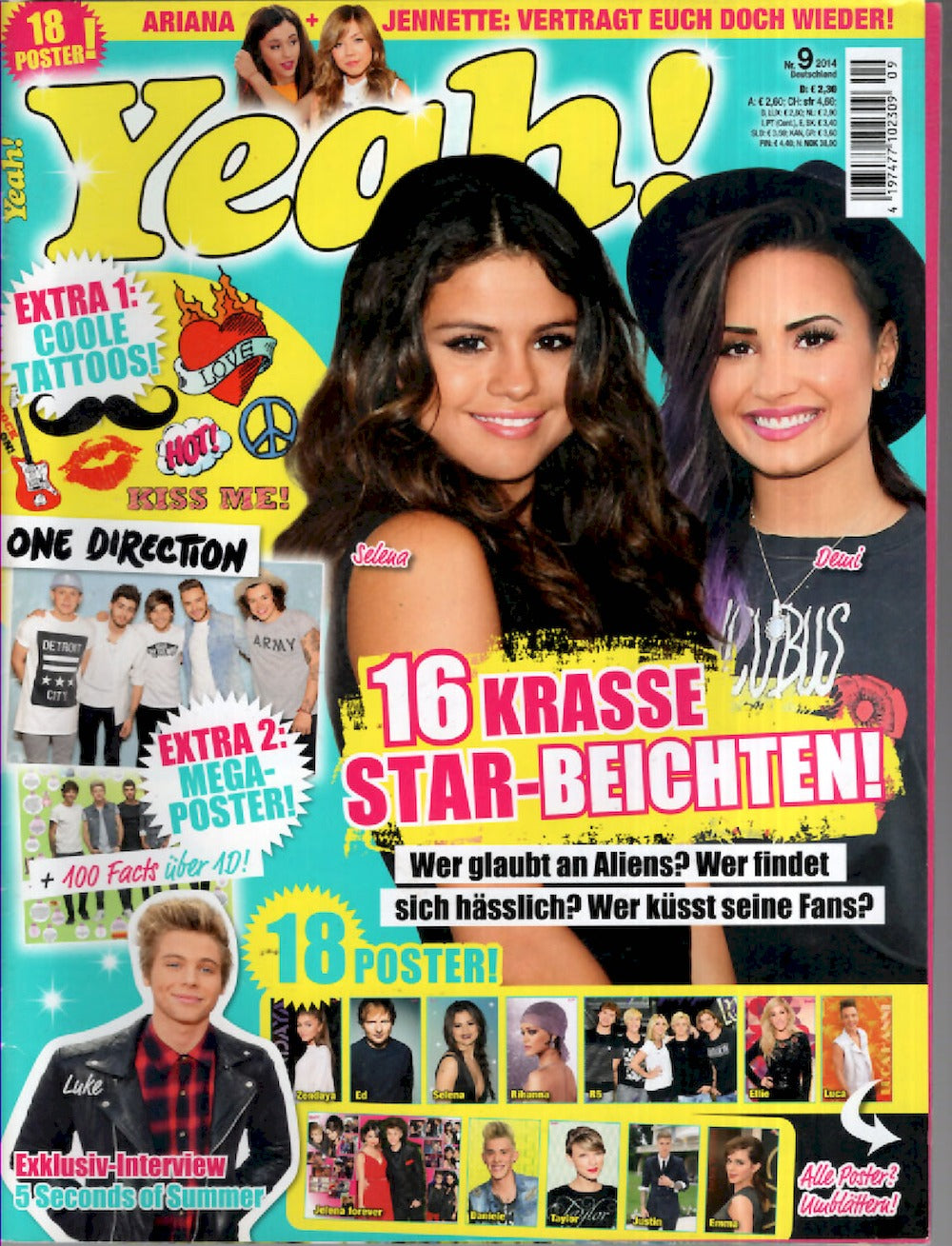 Yeah Magazin Deutschland 2014-05 Taylor Swift Selena Gomez Miley Cyrus