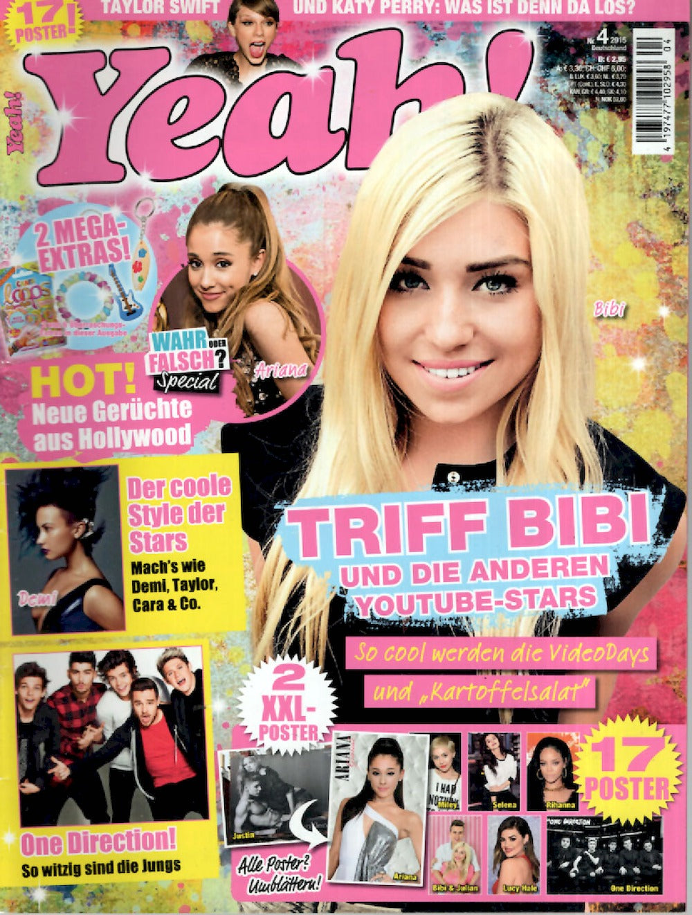 Yeah Magazin Deutschland 2015-04 Bibi Ariana Grande Demi Lovato