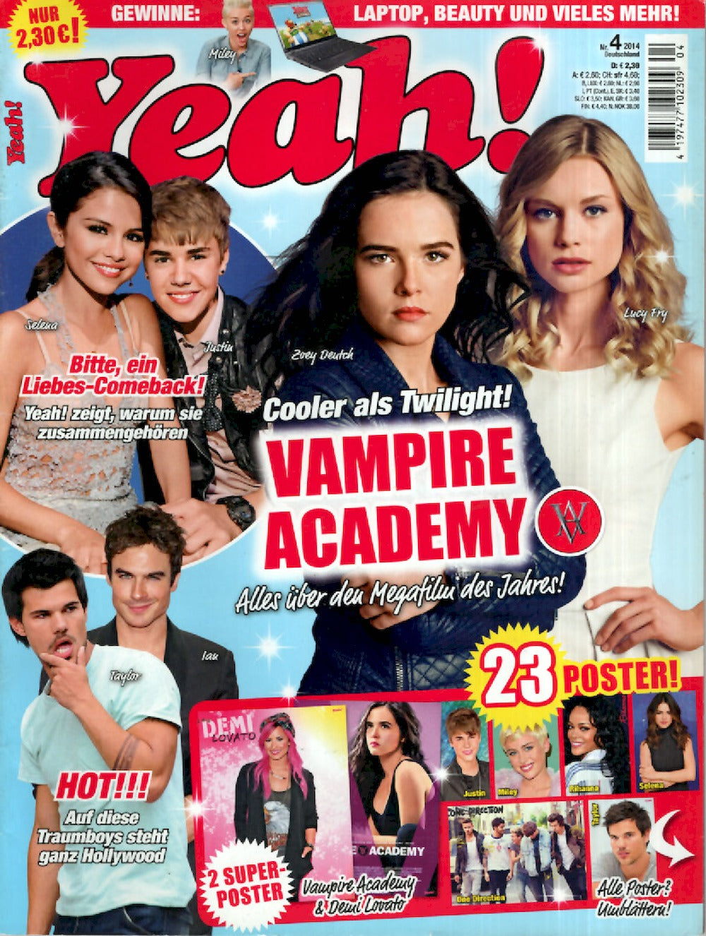 Yeah Magazin Deutschland 2014-04 Zoey Deutch Lucy Fry Selena Gomez