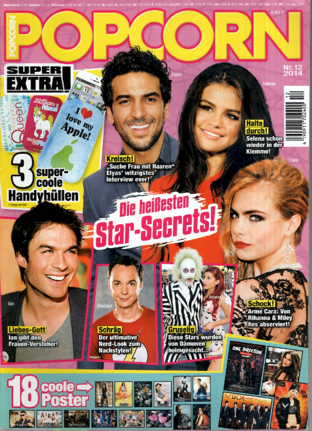 Popcorn Magazin Deutschland 2014-12 Elyas M'Barek Selena Gomez Cara Delevingne