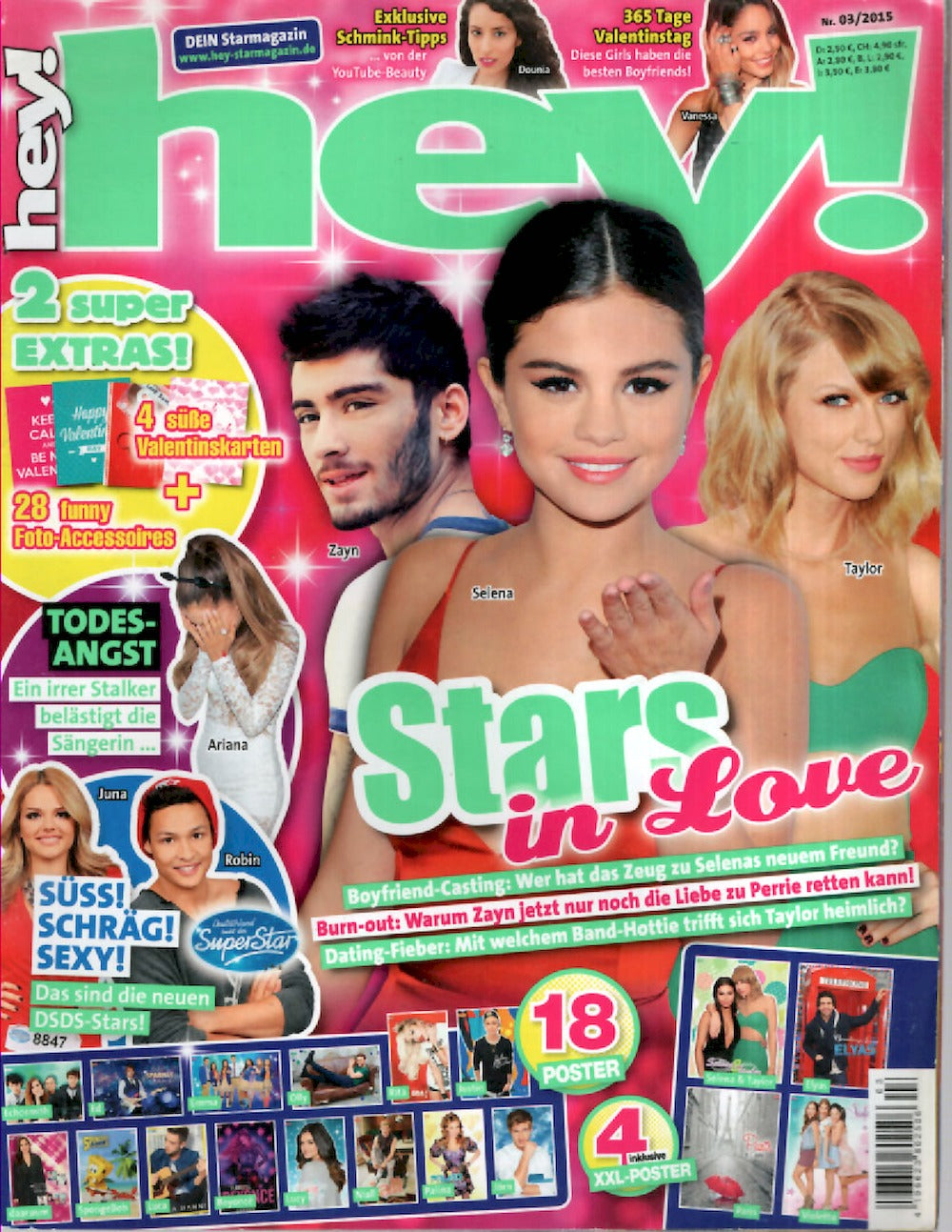 Hey Magazin Deutschland 2015-05 Selena Gomez Taylor Swift Zayn Malik