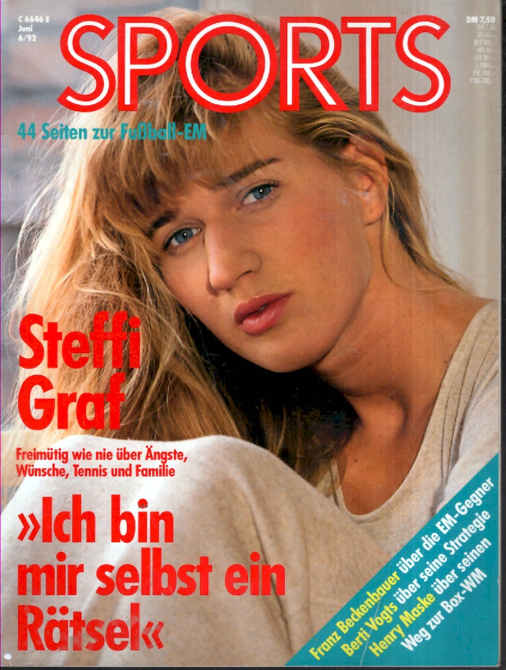 Sports Magazin Deutschland 1992-06 Steffi Graf Franz Beckenbauer
