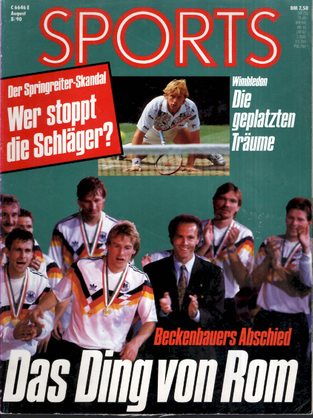 Sports Magazin Deutschland 1990-08 Boris Becker Franz Beckenbauer