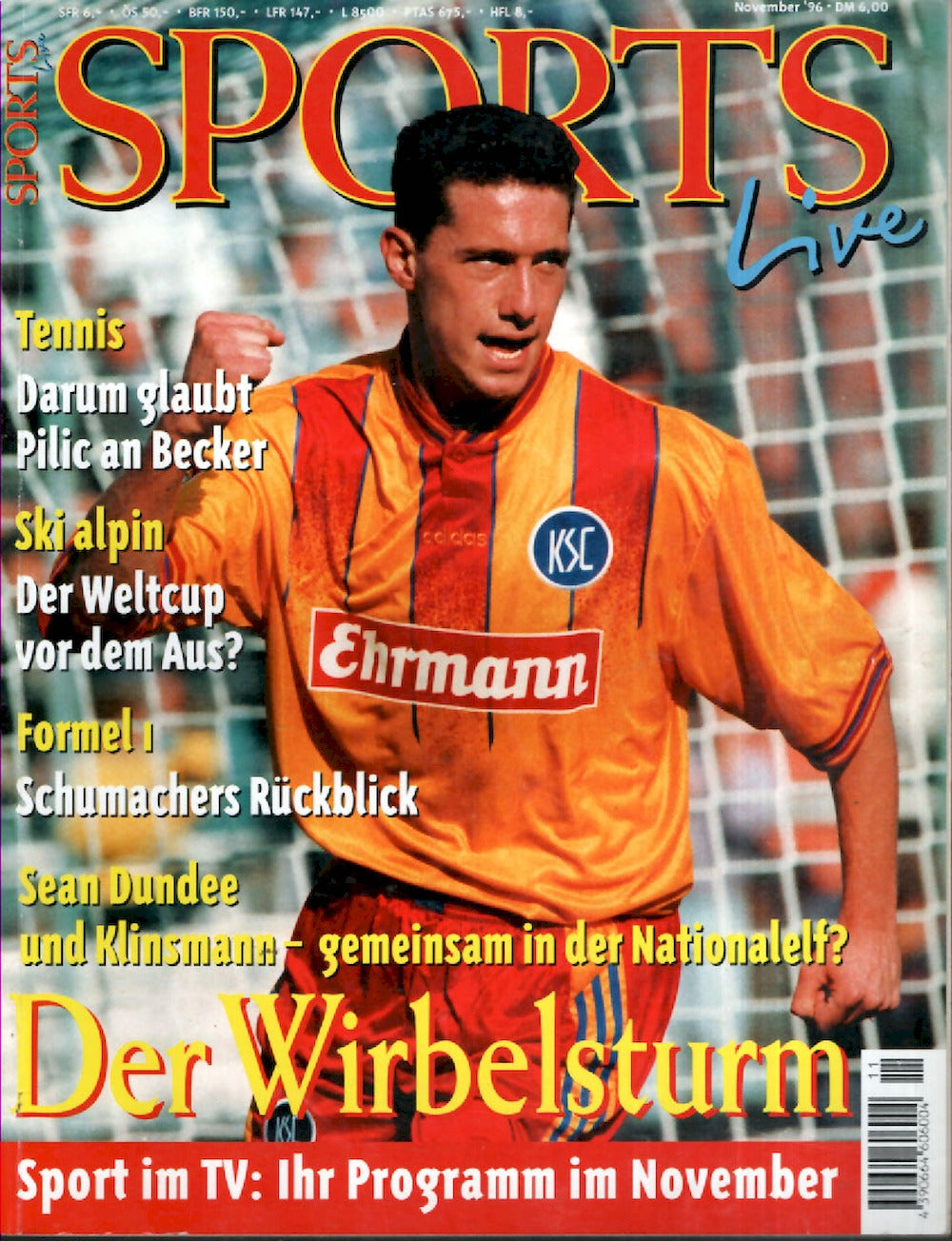 Sports Live Magazin Deutschland 1996-11 Sean Dundee Michael Schumacher