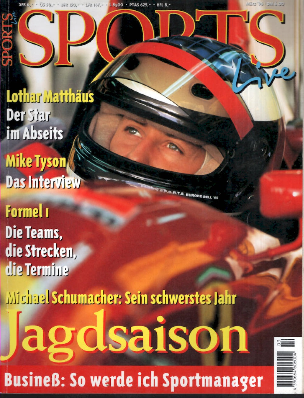 Sports Live Magazin Deutschland 1996-03 Michael Schumacher Mike Tyson