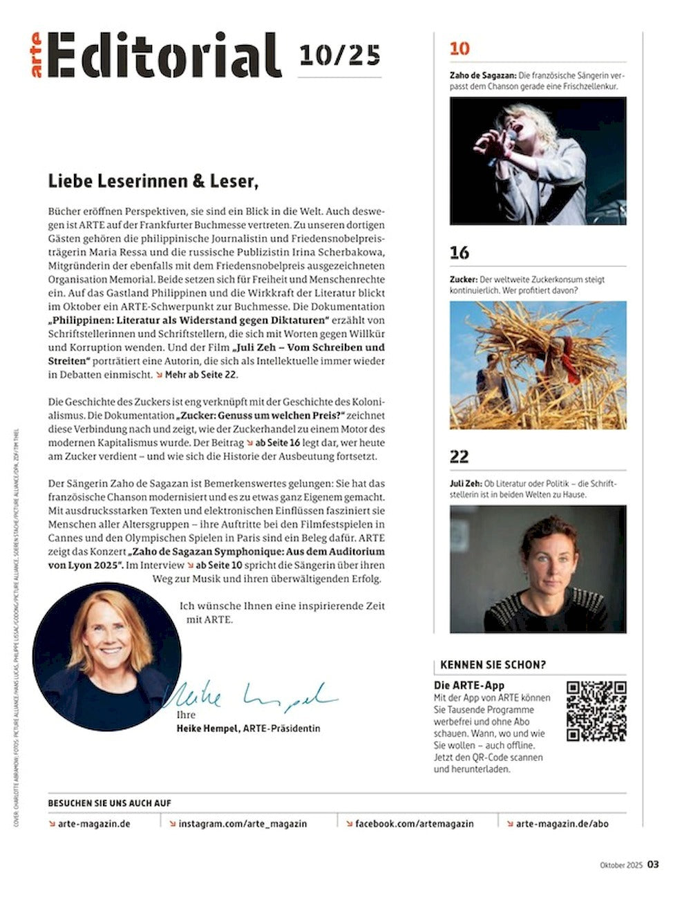 Arte Magazine Germany 2025-10 Zaho de Sagazan