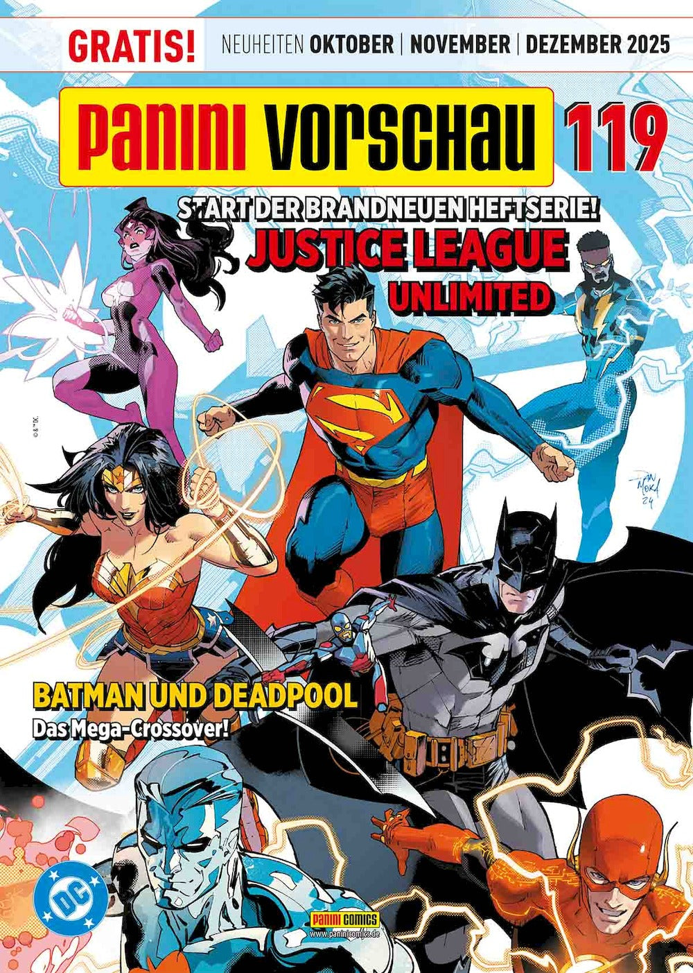 Panini Vorschau Magazin Deutschland 2025-10+11 Justice League Unlimited #119