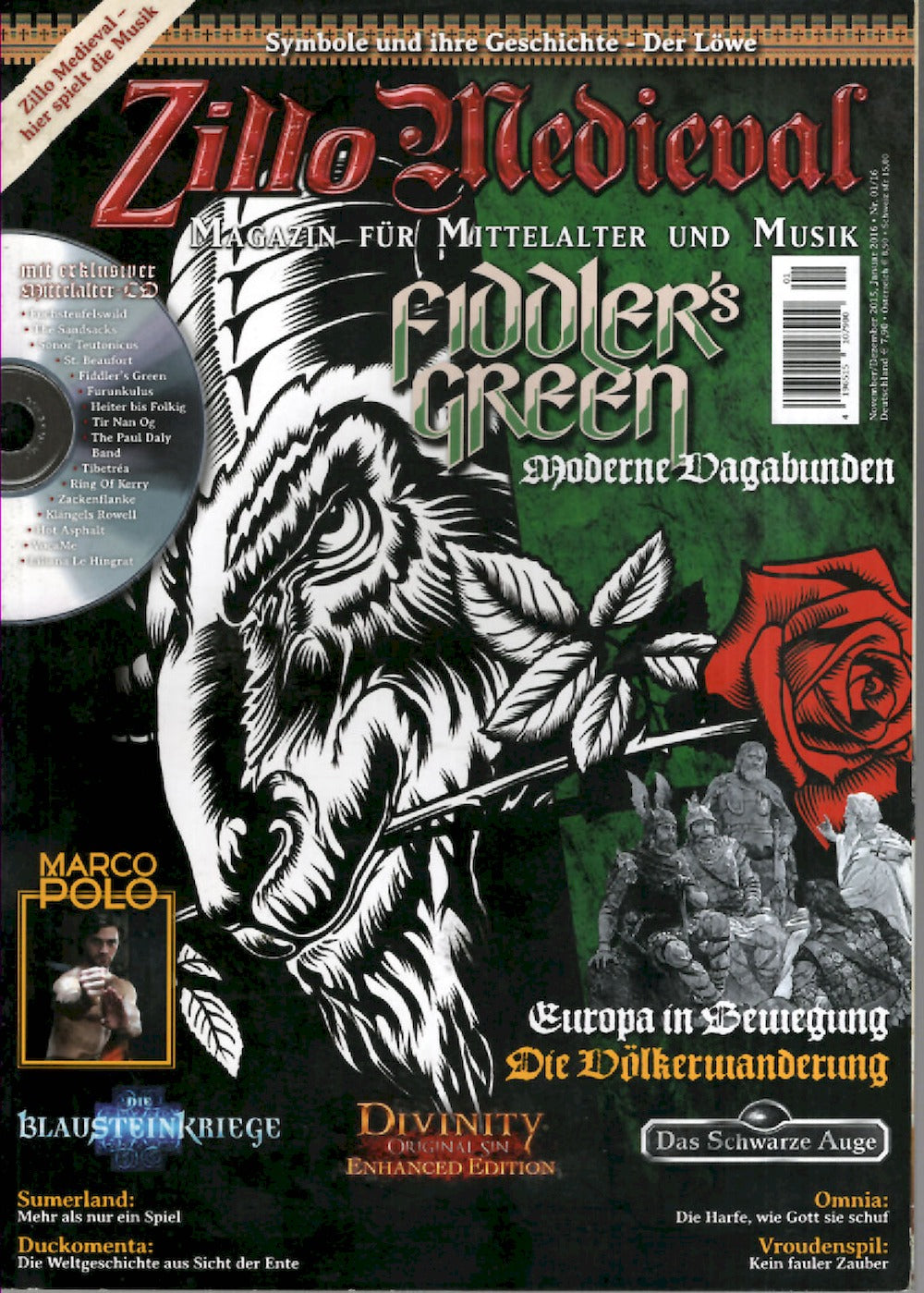 Zillo Medieval Magazin Deutschland 2016-01 Fiddlers Green Vroudenspil