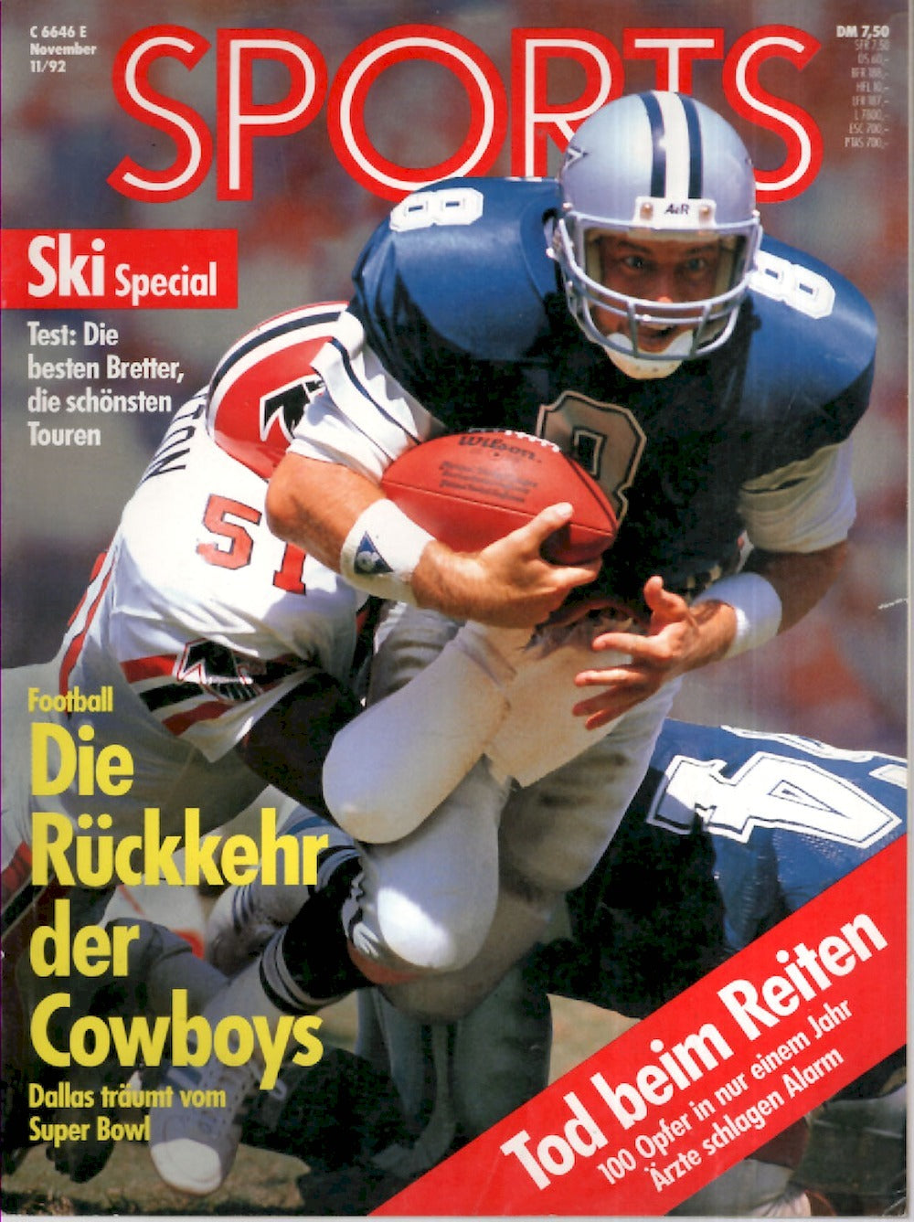 Sports Magazin Deutschland 1992-11 Dallas Cowboys