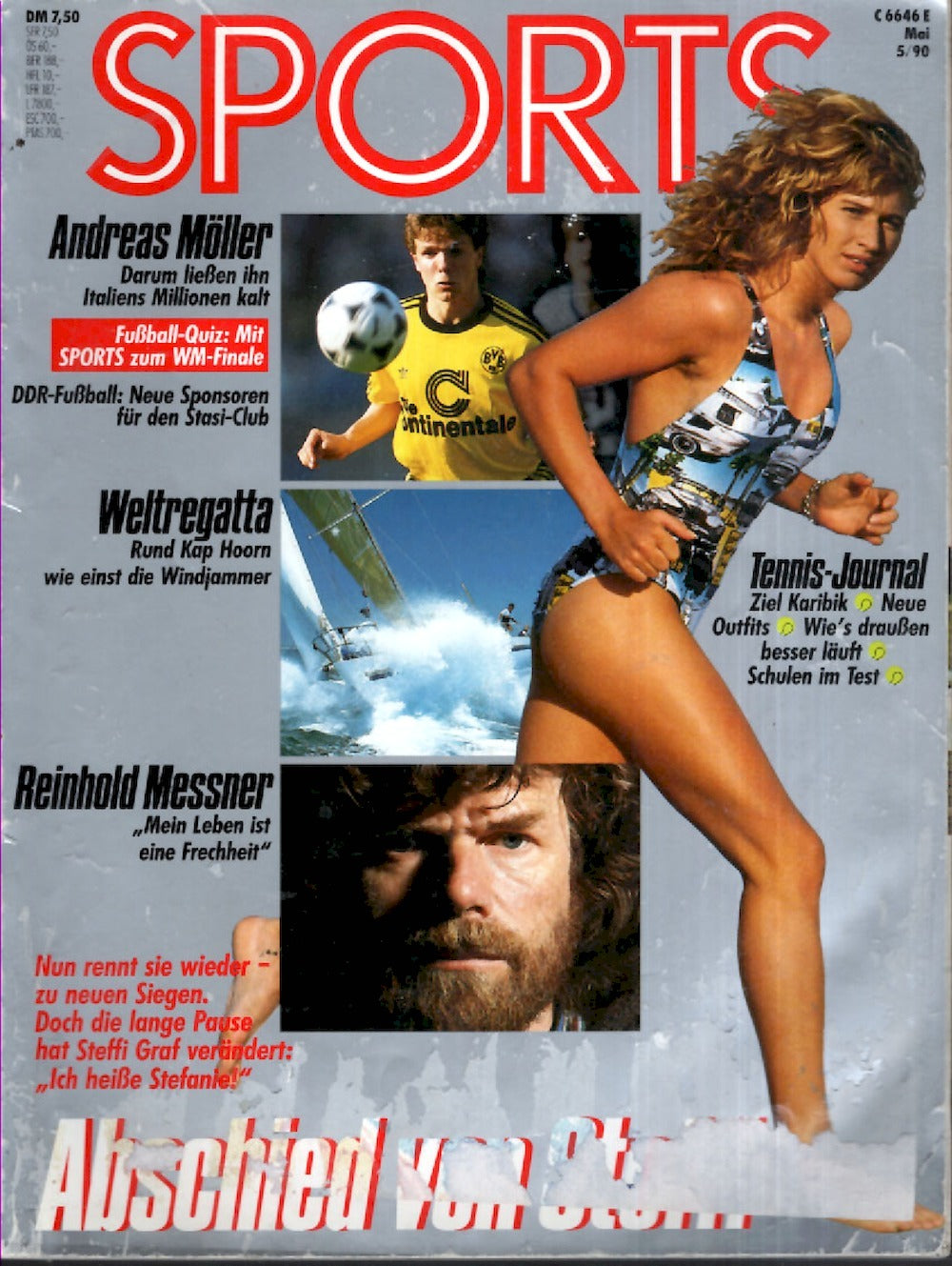 Sports Lehti Saksa 1990-05 Steffi Graf Andreas Möller ACCEPTABLE