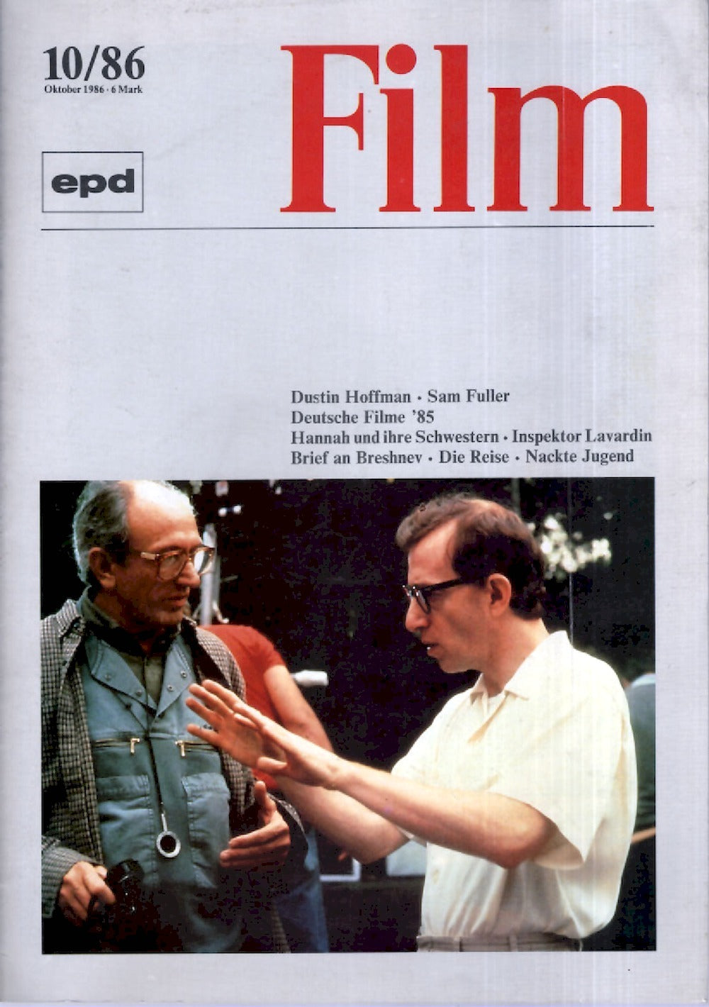 EPD Film Magazin Deutschland 1986-10 Woody Allen Carlo Di Palma