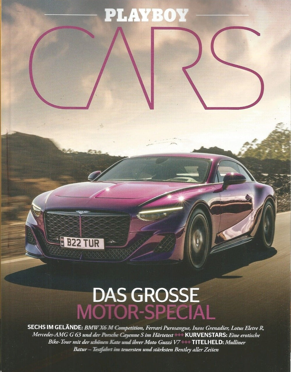Playboy Cars Magazin Deutschland 2023 BMW X6 M Ferrari Purosangue