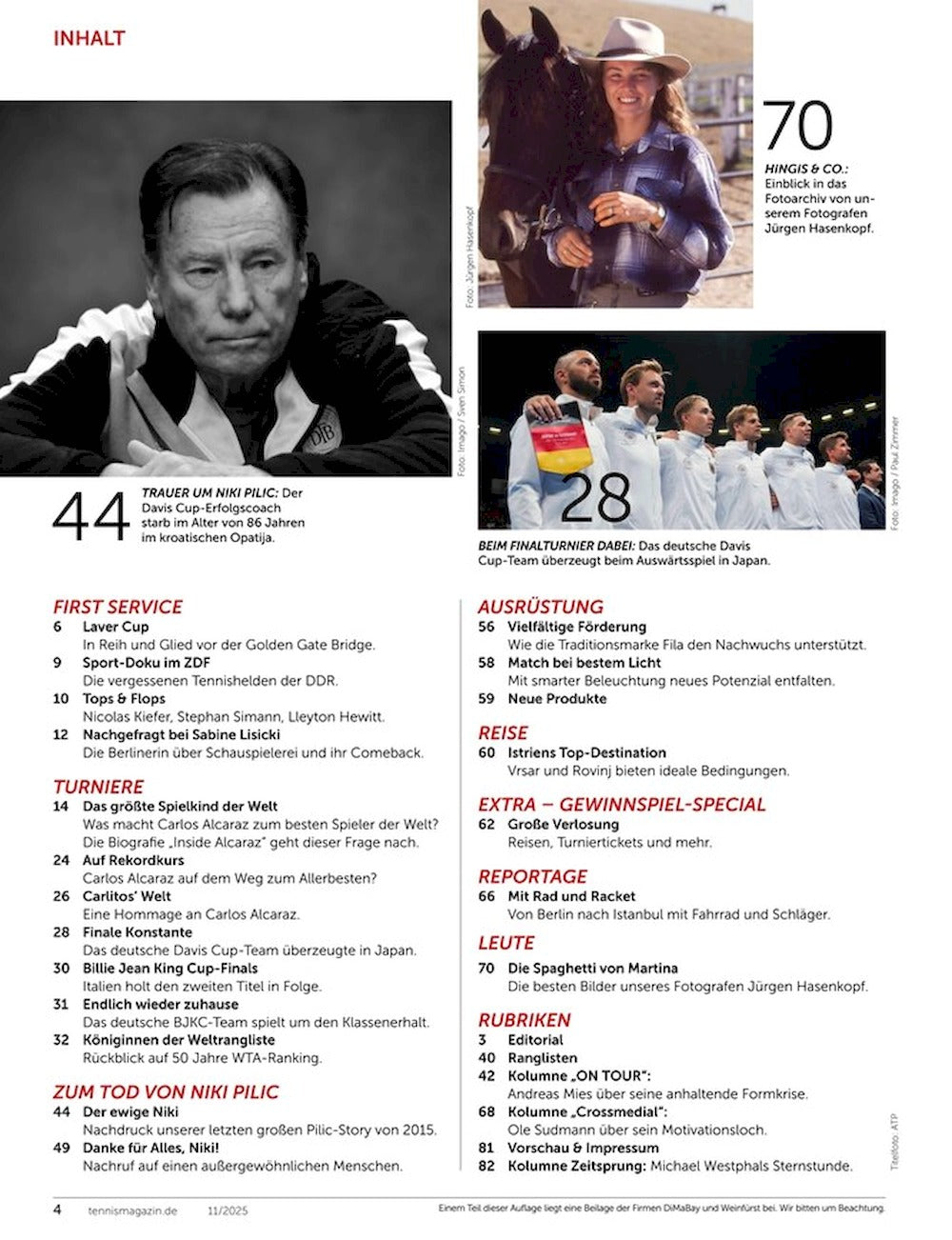 Tennis Magazin Deutschland 2025-11 Carlos Alcaraz