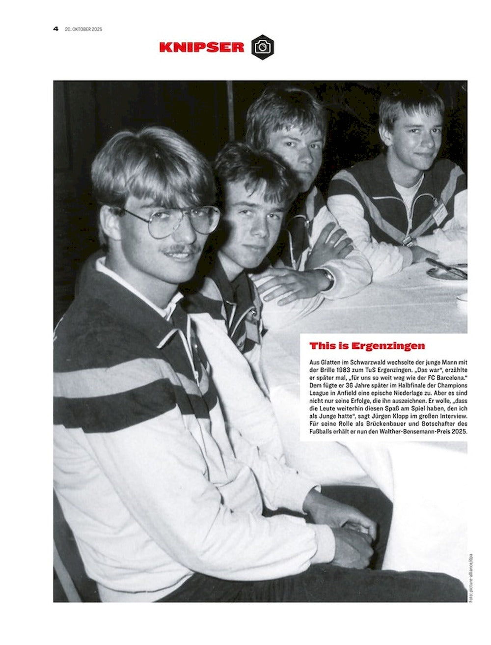 Kicker Magazin Deutschland 2025-086 Jürgen Klopp
