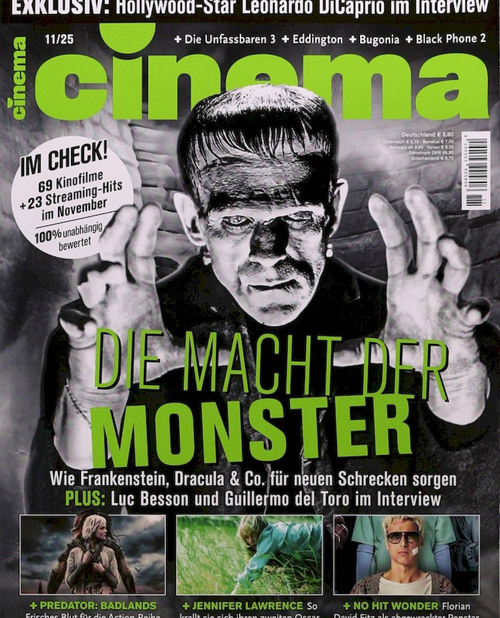 Cinema Rivista Germania 2025-11 Frankenstein Leonardo Di Caprio