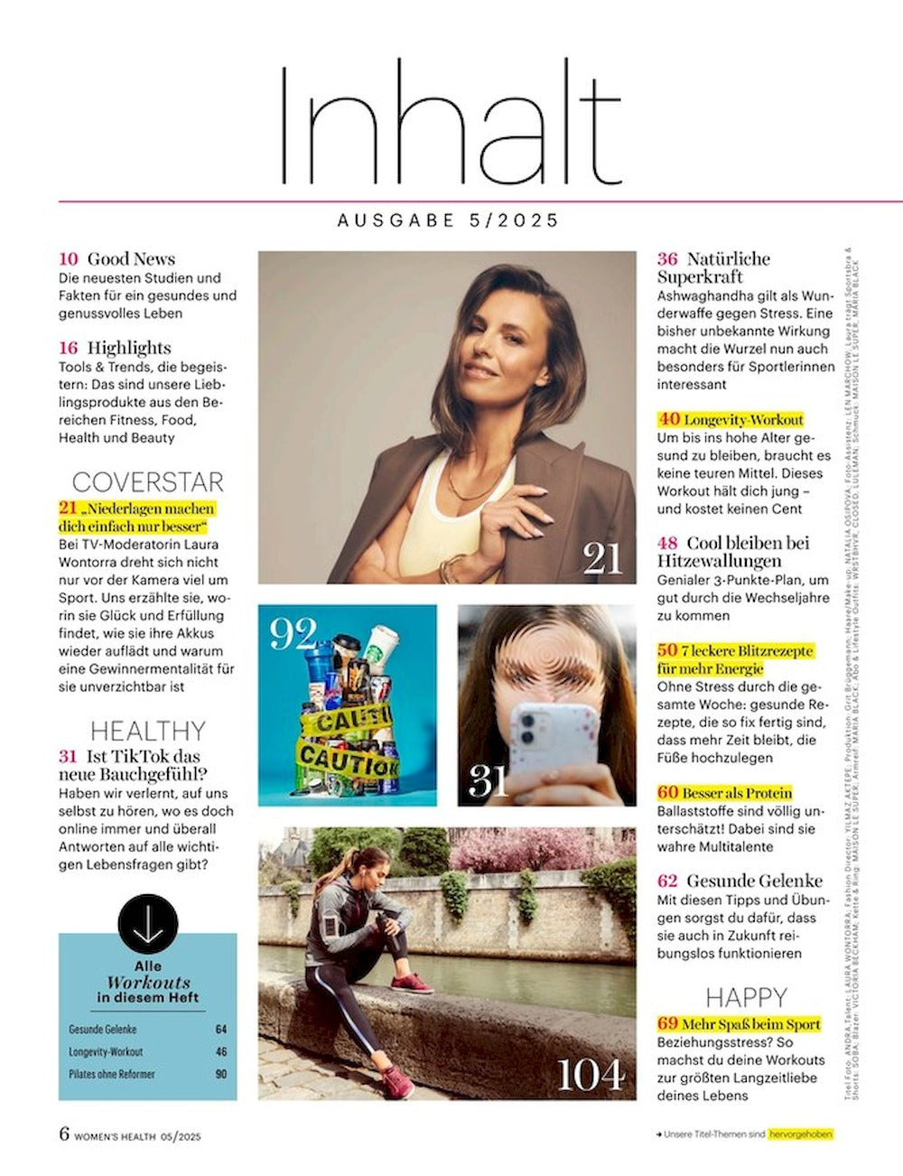Womens Health Magazin Deutschland 2025-05 Laura Wontorra