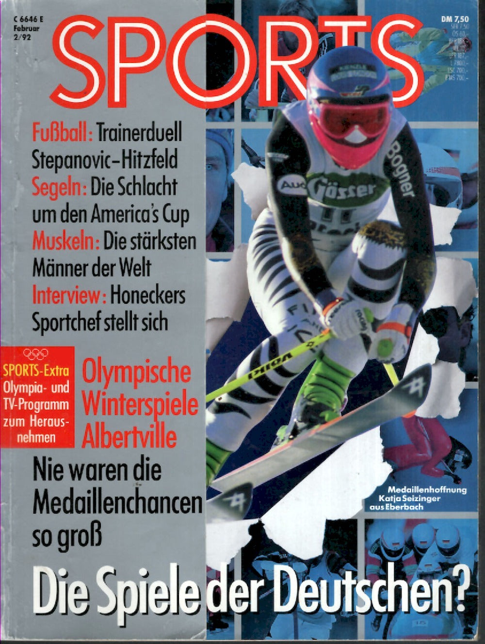 Sports Magazin Deutschland 1992-02 Katja Seizinger