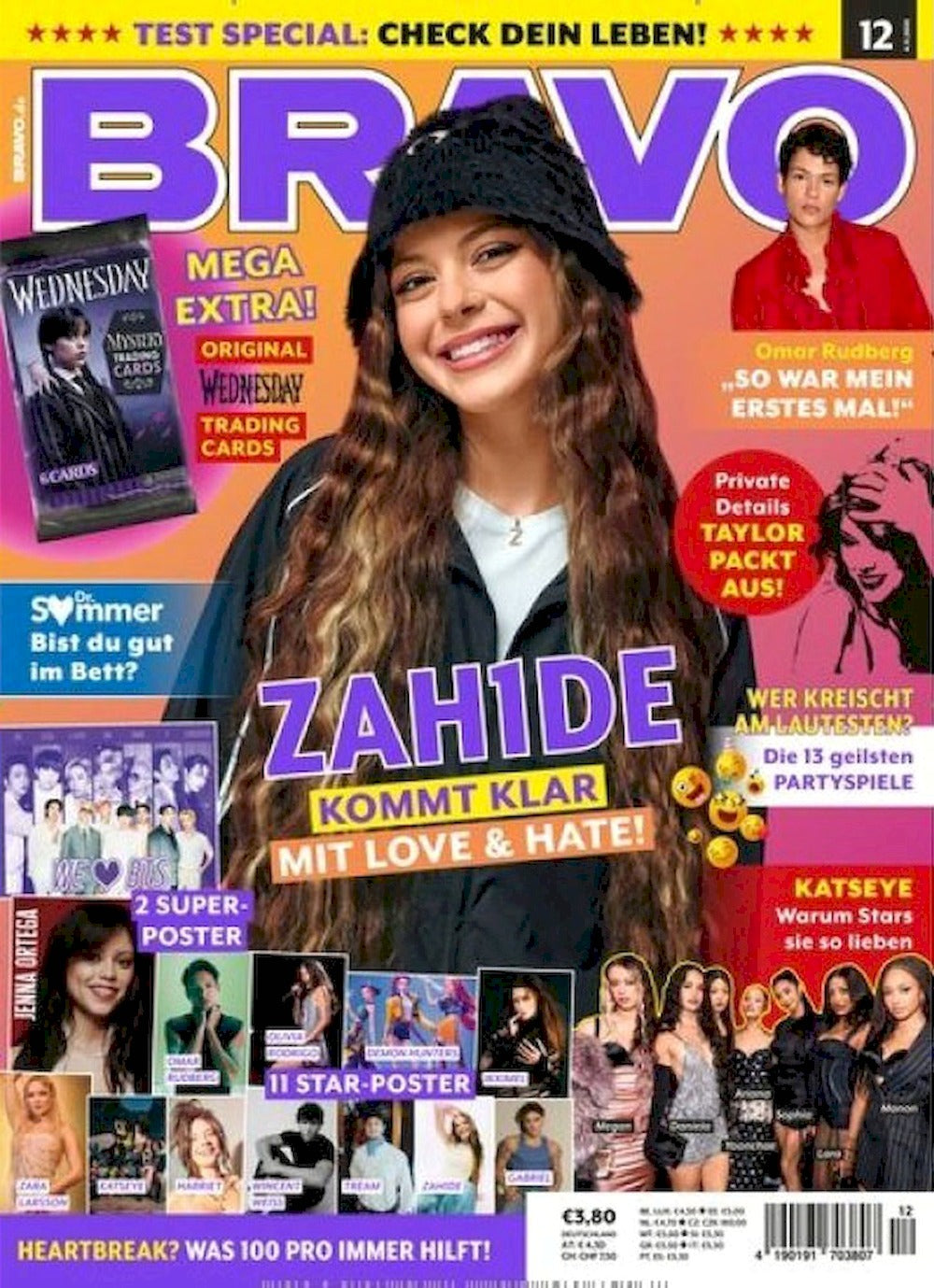 Bravo Magazin Deutschland 2025-12 Zahide Jenna Ortega + Poster