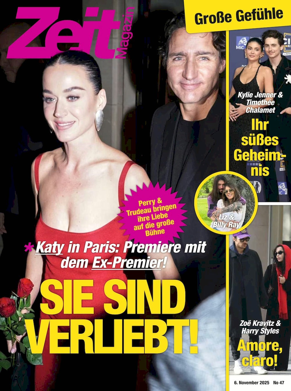 Zeit Magazine Allemagne 2025-47 Katy Perry Justin Trudeau Harry Styles
