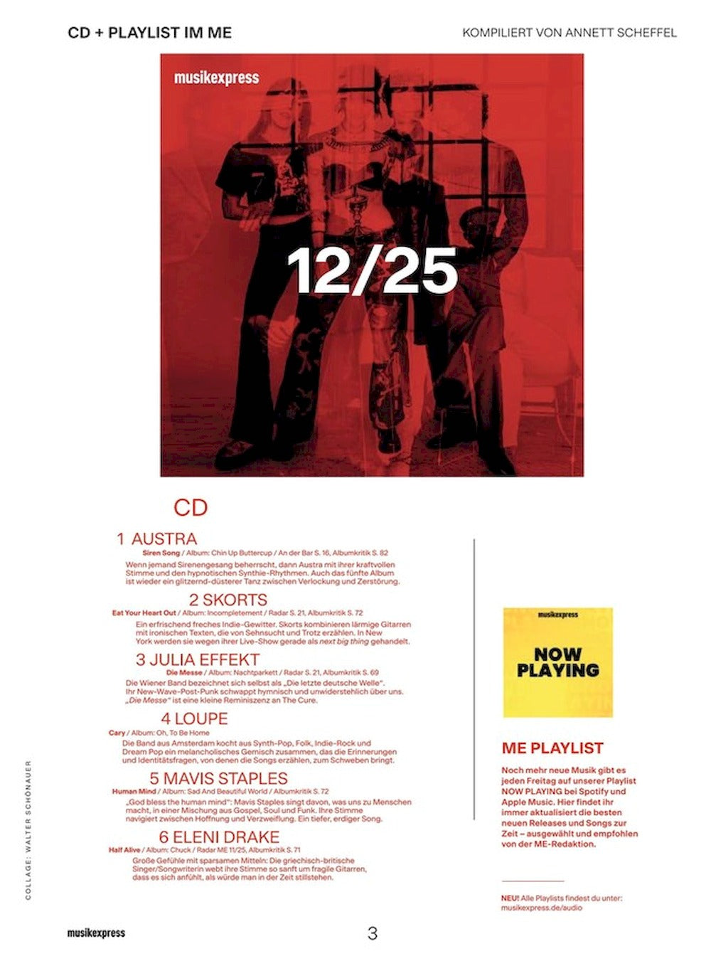Musikexpress Magazin Deutschland 2025-12 Lana Del Rey Franz Ferdinand