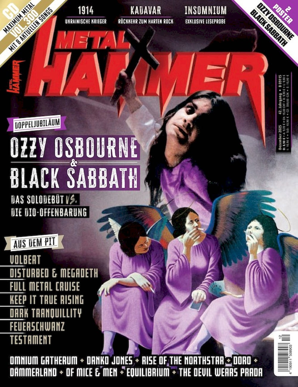 Metal Hammer Magazin Deutschland 2025-12 Ozzy Osbourne + CD + Poster